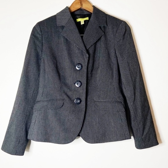 Blazer Stitch 3 Button Petite Size 4 Jacket Sweater SOPU74D0 SIGRID OLSEN - Picture 1 of 11